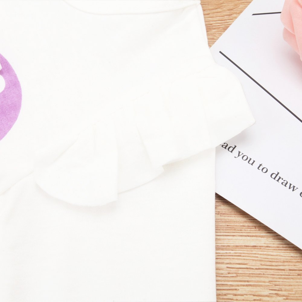Mh-Lucky Baby Girl Clothes Infant Outfits Set 2 Pieces Long Sleeved Tops + Pants (18-24 Months, Purple)
