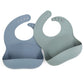 Ginbear Silicone Bibs For Babies Boy, Waterproof Adjustable Silicon Rubber Baby Feeding Bibs With Food Catcher Pocket For Toddle