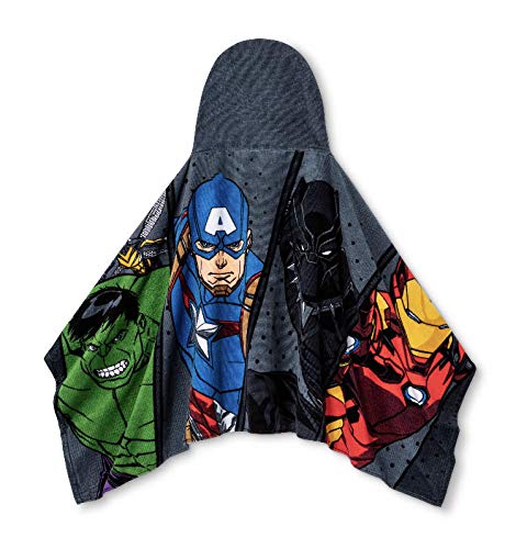 Jay Franco Hooded Towel Wrap 24 In X 50 In (Grey Avengers) – WBCBBB08HR8N3LR