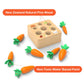 Montessoritoys for 1 Year Old, Wooden Toys Developmental Shape Sorting & Matching Puzzle Carrots Harvest Game, Birthday Gifts fo