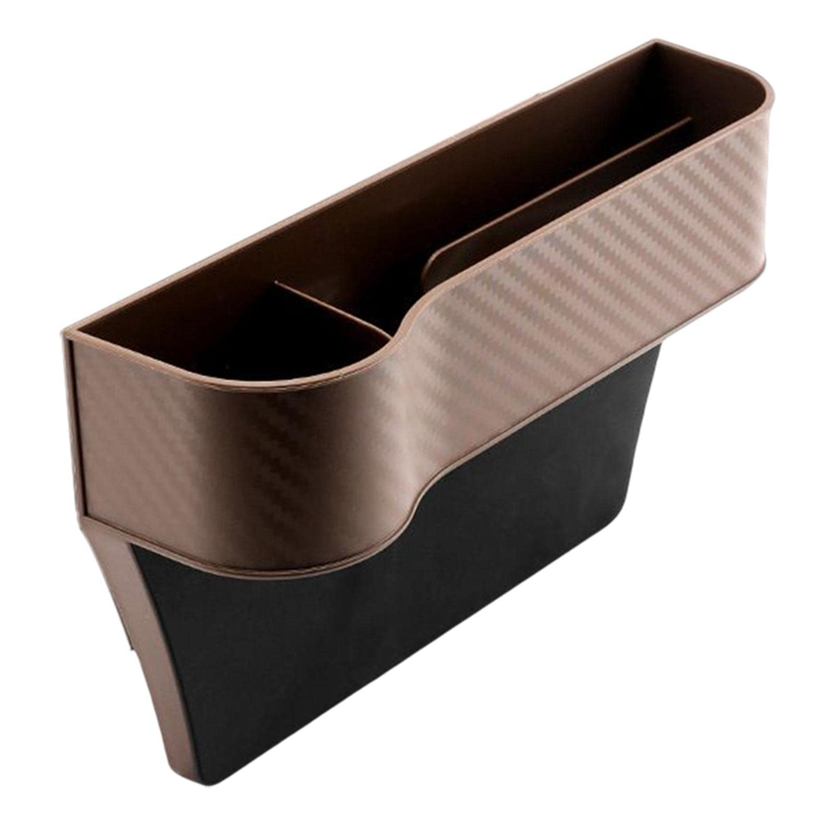 Indy Mall Car Seat Gap Filler Organizer High Performance with Cup Holder Brown Left