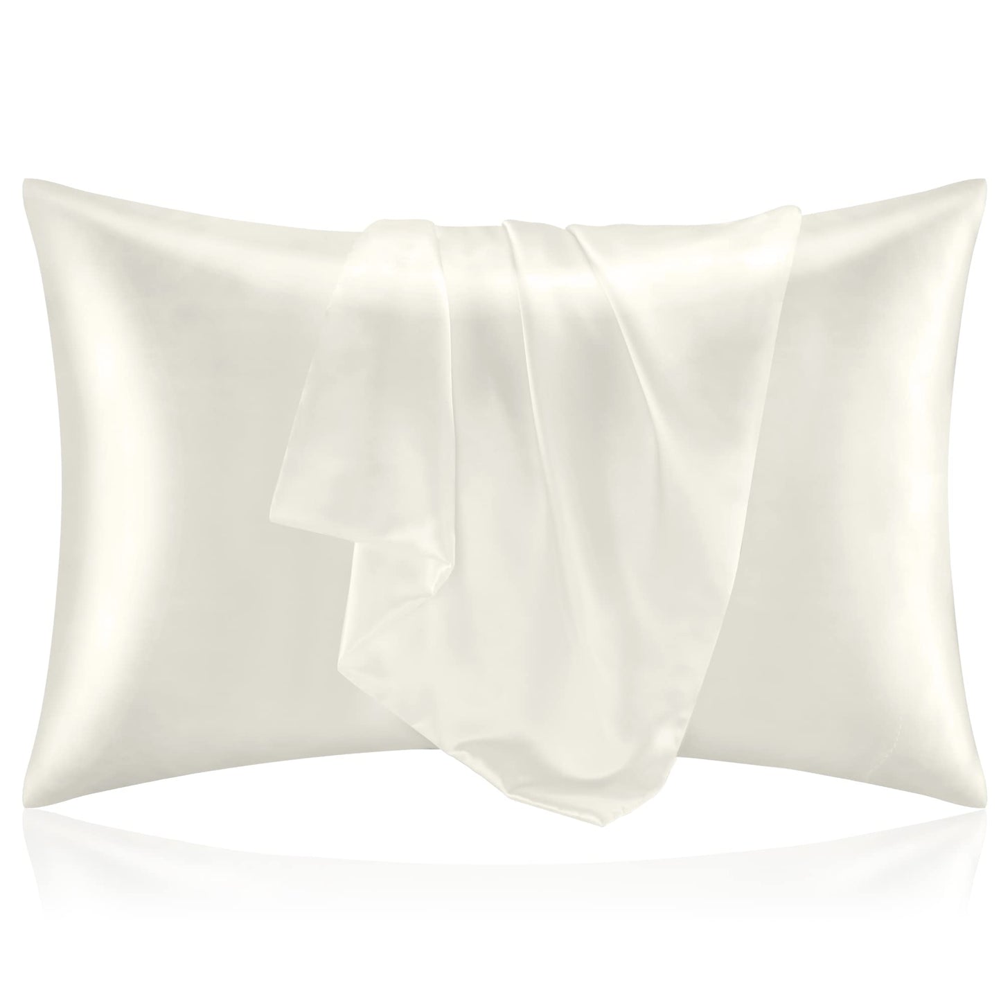 Bedelite Toddler Pillowcases 13X18 Inches - Super Soft And Silky Satin Pillowcase For Hair And Skin 2 Pack, Ivory Cooling Pillow