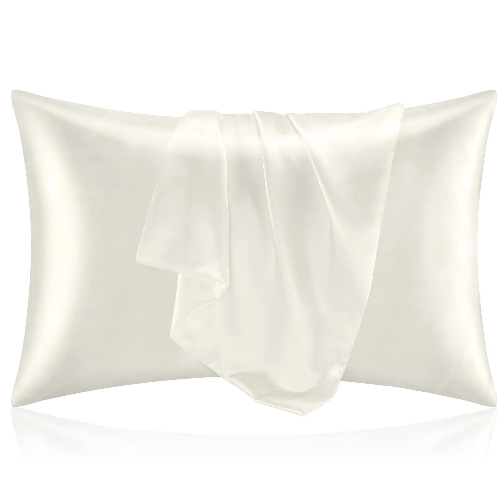 Bedelite Toddler Pillowcases 13X18 Inches - Super Soft And Silky Satin Pillowcase For Hair And Skin 2 Pack, Ivory Cooling Pillow