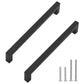 Redunest Cabinet Pulls Matte Black Cabinet Handles Square Drawer Pulls, 2 Pack 8-45 Inch Stainless Steel Kitchen Door Cupboard C
