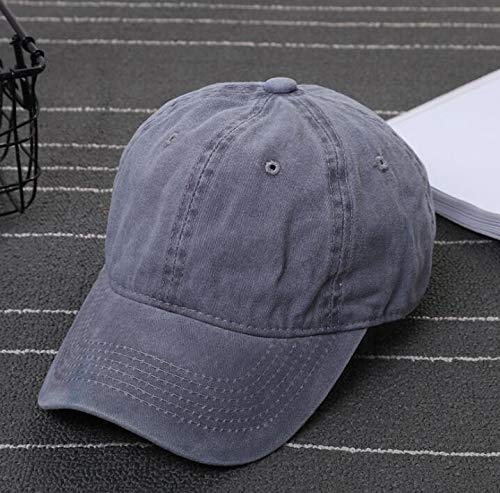 Kids Solid Cotton Baseball-Hat - Baby-Boys Washed Cotton Baseball Hats Toddler Infant Baseball-Cap For 2-7 Years (Navy+Grey 2 Pc