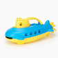 Green Toys Submarine in Yellow & blue - BPA Free, Phthalate Free, Bath Toy with Spinning Rear Propeller. Safe Toys for Toddlers,