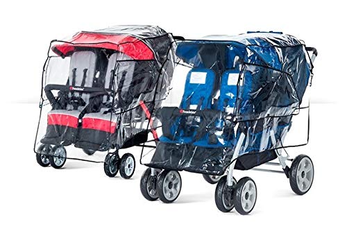 Foundations Quad 4Seat Stroller Rain Cover Weather Shield, Clear