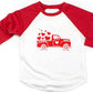 Toddler Boys Valentine'S Day Shirt Mr Valentines Sunglasses Graphic Cotton Outfit Casual 3/4 Raglan Sleeve Tee Tops (5-6T, Red4)