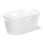 Clorox Laundry Basket Plastic - Portable Clothes Hamper with Handles - Short Storage Bin for Bedroom and Baby Nursery, 1 Bushel,