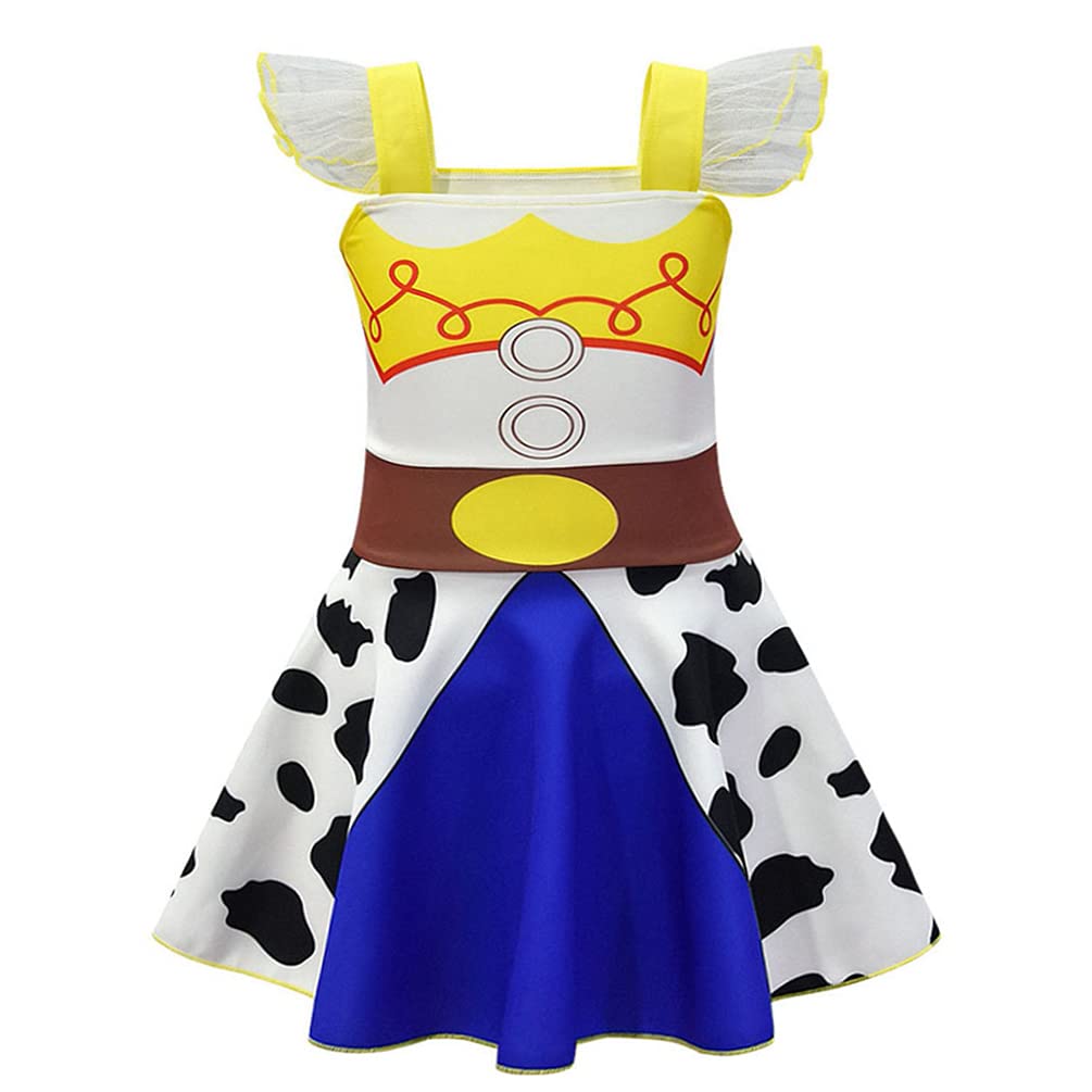 Roctocesy Little Girls Princess Dresses Cowgirl Jessie Costume Outfit For Halloween Fancy Party Dress Up Birthday Outfits (Cowgi