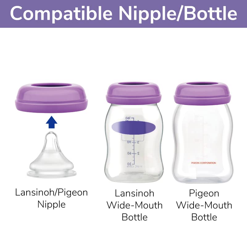 Maymom Bottle Dome Cap, Bottle Top, Sealing Disk Compatible With Lansinoh Bottle, Momma Bottles, Not Original Lansinoh Pump Part