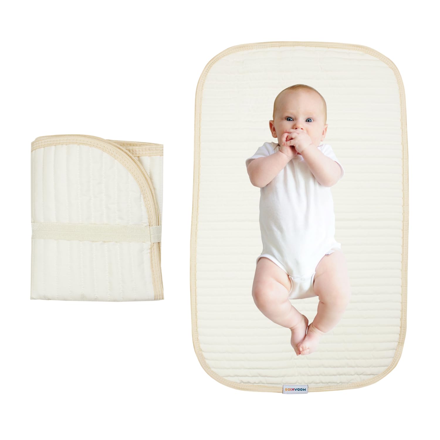 Portable Diaper Changing Pad-Quilted Thicker Waterproof Changing Pad-Change Pad Liner Bed Pad Play Mat-Travel Diaper Changing Pa