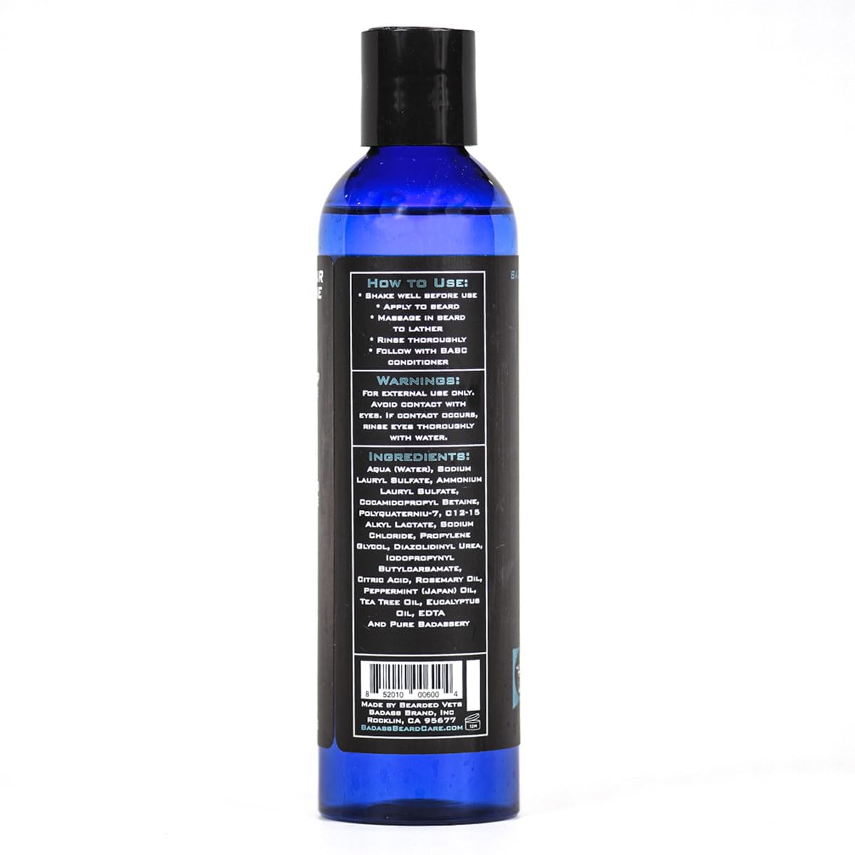 Badass Beard Care Beard Wash For Men - Makes Your Beard Smell Fresh And Clean, Keeps Beard Hair Light, And Skin Hydrated And Ref