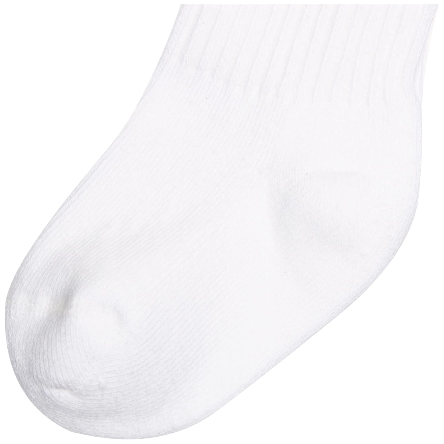 Jefferies Socks Baby Girls Unisex Newborn Seamless Sport Half Cushion Crew Socks 6 Pack, White, 0-3 Months Us