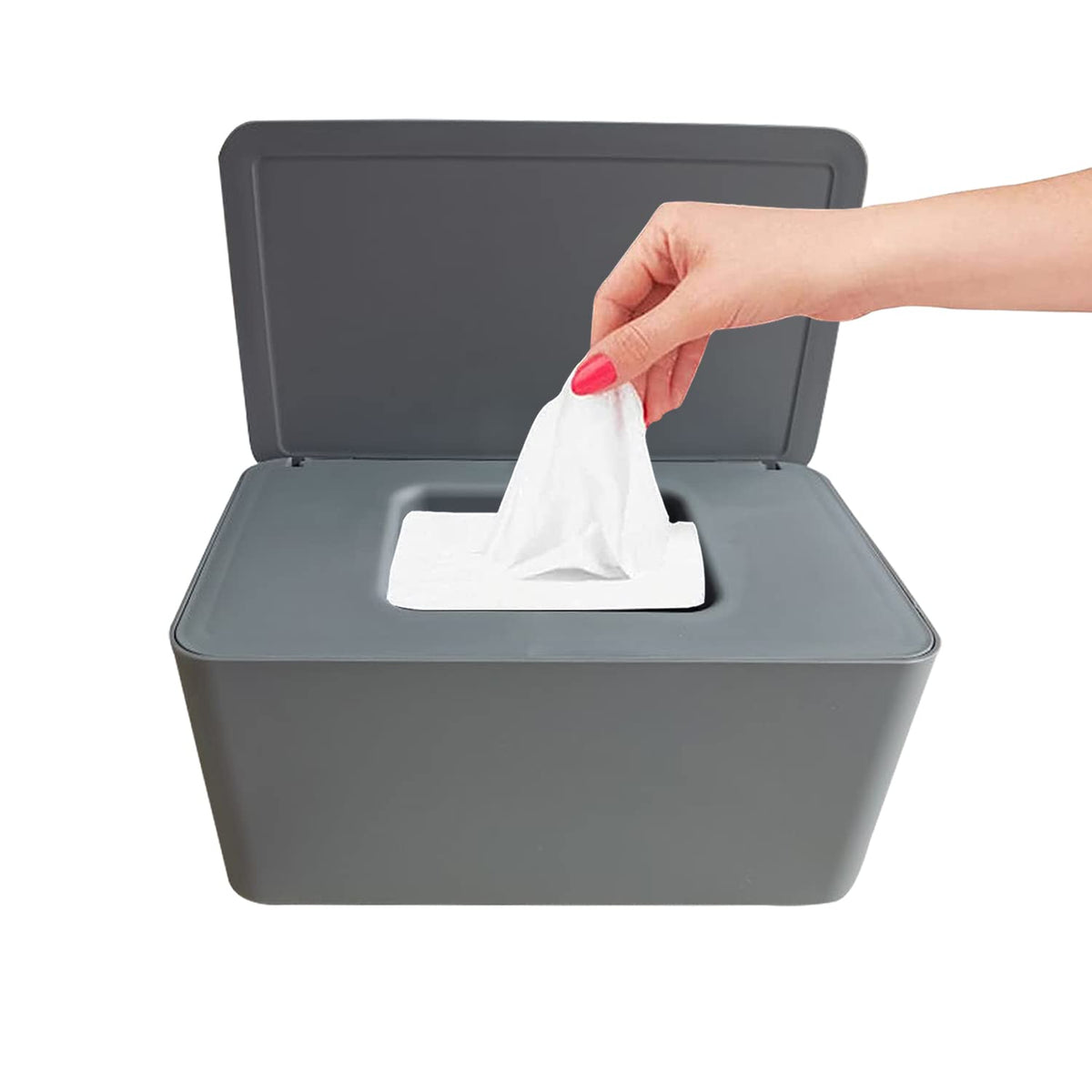 Moorfowl Baby Wipe Dispenser for Bathroom, Upgarde Design(8.2L x 4.9W x 3.9H inches), Minimalist Wipes Holder Container Flushabl