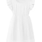 Twkioue Toddler Baby Girl Tutu Tulle Dress Ruffled Sleeve Fluffy Sundress 817 White 110