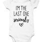 6-9 Month Boy Clothes I'M The Last One Seriously Romper Funny Bodysuit Baby Girls Cotton Outfit Letter Print Infant Bodysuit