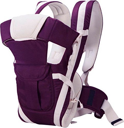 Ineffable Baby Carrier Cum Kangaroo Bag Comfortable Support with Belt (Purple, Front Carry Facing Out)