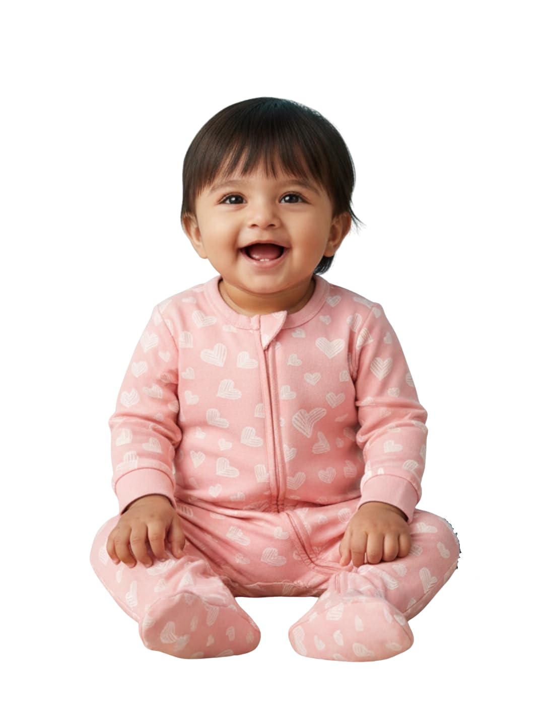 The Mom Store Baby Zipper Romper For Boys And Girls | Cotton | Soft Infant Bodysuit | Trendy Stylish Sleepsuit Nightsuit For New