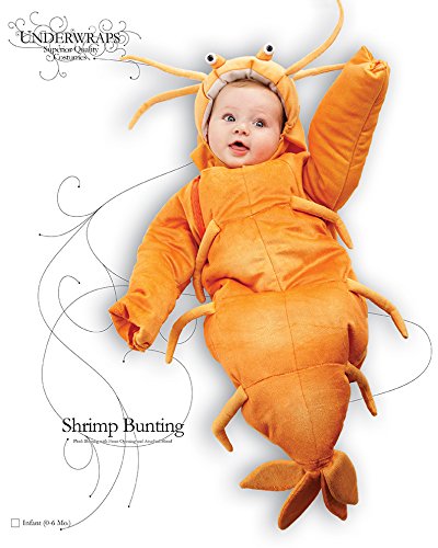 Underwraps Costumes Baby'S Shrimp Bunting, Orange, Infant
