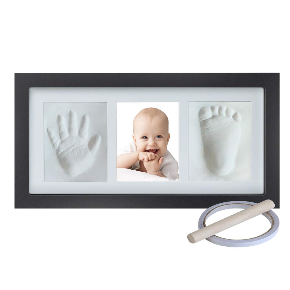 Nuaele Baby Hand And Footprint Kit, Baby Girl Gifts, Baby Boy Gifts, Wall Mount & Desktop Mount Decor Shower Picture Frames Gift