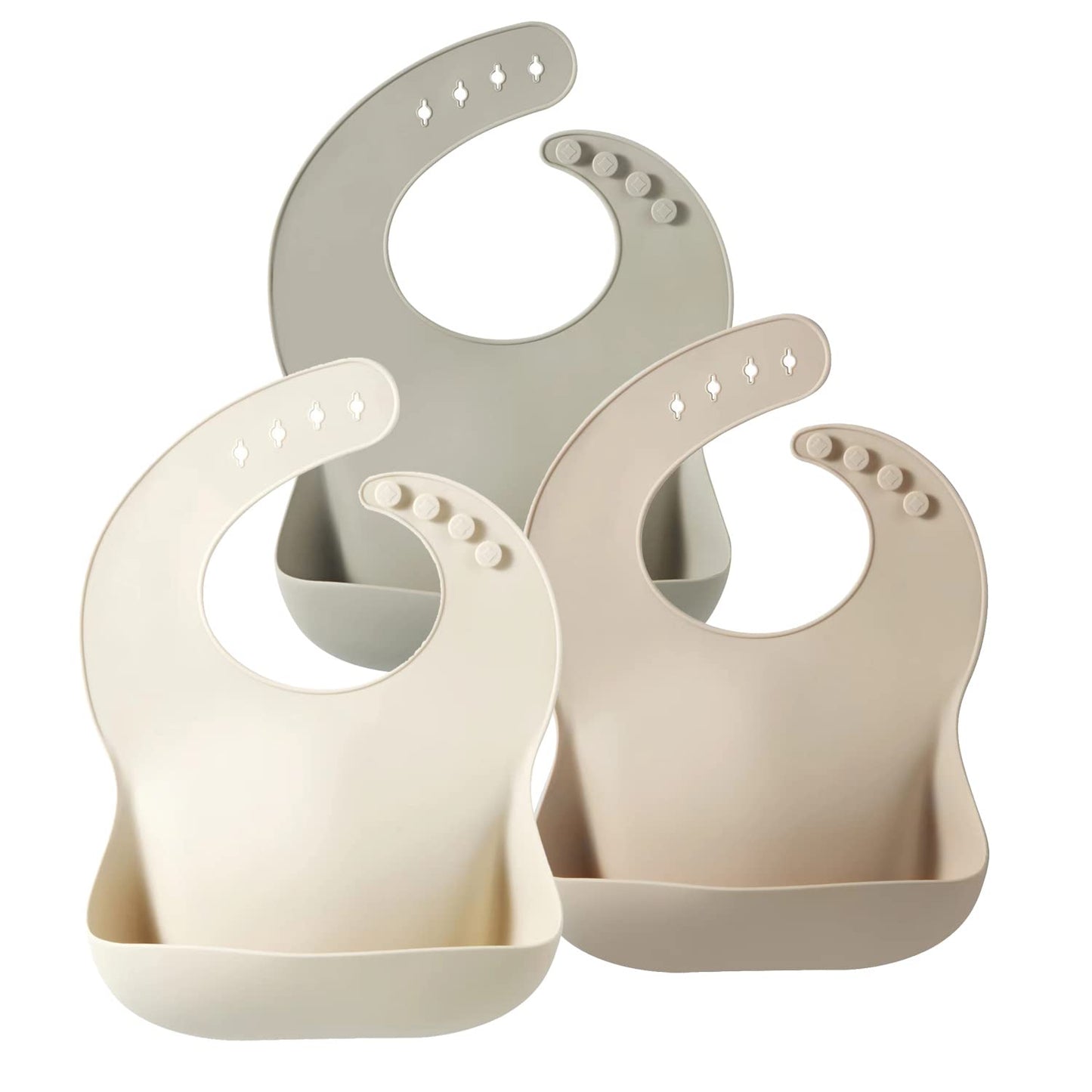 Pandaear Silicone Baby Bib For Girls Boys Adjustable Waterproof Eating Bibs Bpa Free Soft Durable Silicone Bibs For Babies & Tod