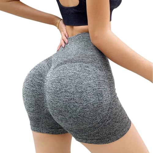 Wneedu Women Gym Push Up Seamless Scrunch Butt Yoga Sport Fitness Workout High Waist Shapeware Short | Butt Lift Workout Athleti