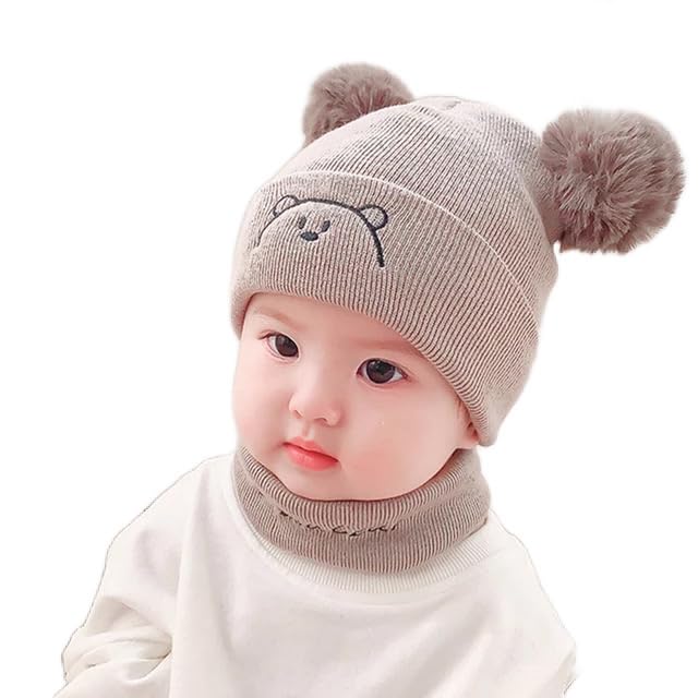 Topibaaz Doraemon Winter Cap For Kids, Unisex Baby Knitted Winter Skull Caps, With Doraemon Fan, Winter Protection For Age  6 M