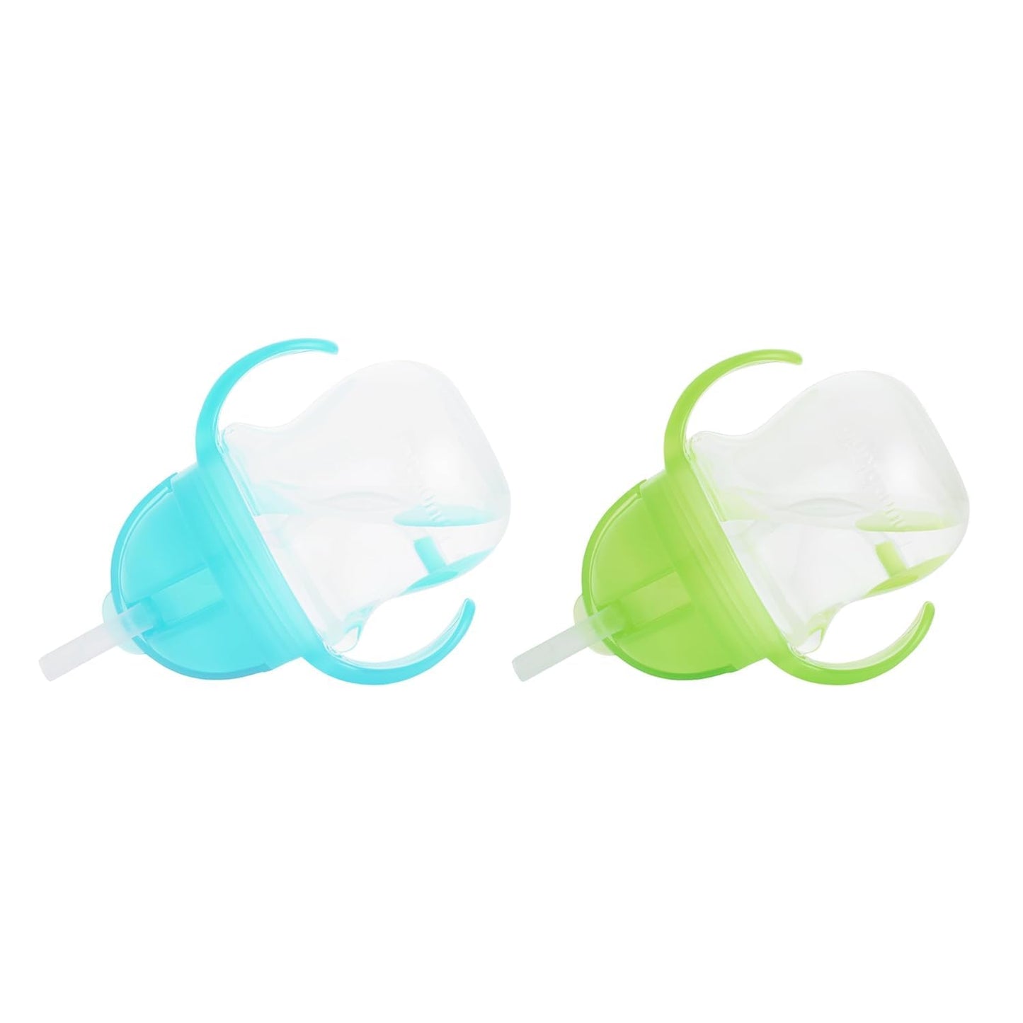 Munchkin Click Lock 7 Ounce Weighted Flexi-Straw Cup (2 Count, Green/Blue)