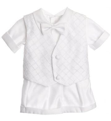 Igirldress Baby Toddler Boys Christening Short Sleeve Set 4T
