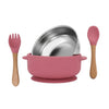 RENVA Stainless Steel Baby Bowls with Suction, 2in1 SUS304 Toddlers & Removable Silicone Suction Kids Bowl Anti Scald Non Toxi