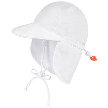 Simplikids Baby Sun Hats Upf 50+ Uv Ray Sun Protection Hat Toddler Swim Hat W/Neck Flap Sun Hat Toddler Sun Hat For Baby,White,1
