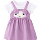 Bold N Elegant Cotton Hosiery Stripe Printed Sleeveless Summer A Line Frock Dress With Coin Purse For Infant Toddler Baby Girl (