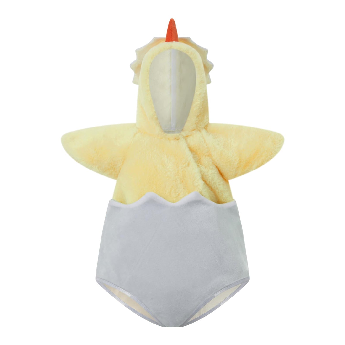 Beqeuewll Halloween Baby Costumes Infant Chicken Costume Hooded Bubble Romper Cute Baby Boy Girl Eggshell Cosplay Set(Eggshell,