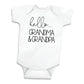 Bump And Beyond Designs Baby-Boys Hello Grandma And Grandpa Baby Announcement Leotard For Grandparents White, 0-3 Months