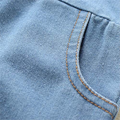 Happy Town Newborn Infant Baby Girls Denim Bodysuit Halter Sleeve Romper Jeans Overalls (Denim, 0-3 Months)