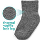 Fruit Of The Loom Baby 6-Pack All Weather Crew-Length Socks, Mesh & Thermal Stretch - Unisex, Girls, Boys (12-24 Months, Blue)