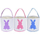 3 Pcs Easter Bunny Basket Bags For Kids - Canvas Cotton Carrying Gift And Eggs Hunt Bag, Easter Gift Basket With Tails Printed R