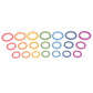 TickiT-73977 Rainbow Wooden Rings - Set of 21 - 3 Sizes - Counting and Sorting Rings - Loose Parts Wooden Toy for Babies and Tod