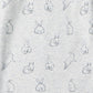 Owlivia Organic Cotton Baby Boy Girl Zip Up Sleep N Play, Footless, Long Sleeve(3-6 Months, Gray Rabbit)