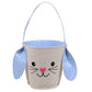 Easter Basket With Bunny Ears And Handle For Toddler Boys Or Girls (Blue)