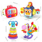 4 in 1 Baby Toy for 6 12 18 Month, Learning Toys for Babies 6-12 Months, Baby Busy Cube Toys, Stacking Toys, Unicorn Pull String