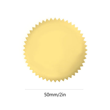Craspire Gold Foil Certificate Seals Award 2' Round Self Adhesive Embossed Stickers 100Pcs For Invitations, Certification, Grad