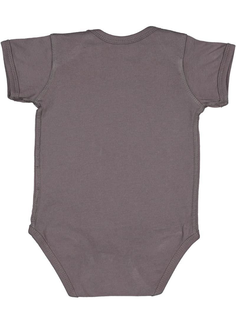Rabbit Skins Baby Soft Fine Jersey Short Sleeve Bodysuit (4424) Charcoal, 6M