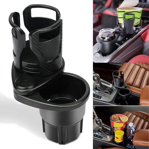 Robustt Dual Car Cup Holder Expander With Adjustable Base, 360 Degree Rotatable Base, Upgraded Expandable Cup Holder Expander Fo