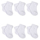 Gerber Baby 6-Pair Sock, White, 6-9 Months