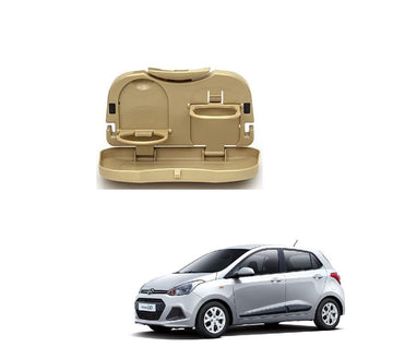 Stylish Foldable Compact Car Back Seat Tray for Food/Drinks/Cup/Bottle Holder Universal Pack of 1 Suitable for Hyundai Grand i10