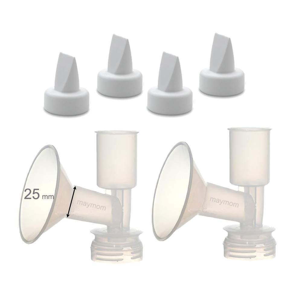 Maymom Replacement Flange Kit (Compatible with Ameda Standard Flange) for Ameda Purely Yours, Ultra Breastpump, Flange 25 mm, wi