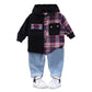 Bold N Elegant Dinosaur Kids Winter Full Sleeve TShirt Sweatshirt With Jacket & Jeans Pant 3 Piece Party Dress For Infant Toddl