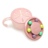 Melii Abacus Snack Container With Lid For Kids Toddlers And Baby (Pink)